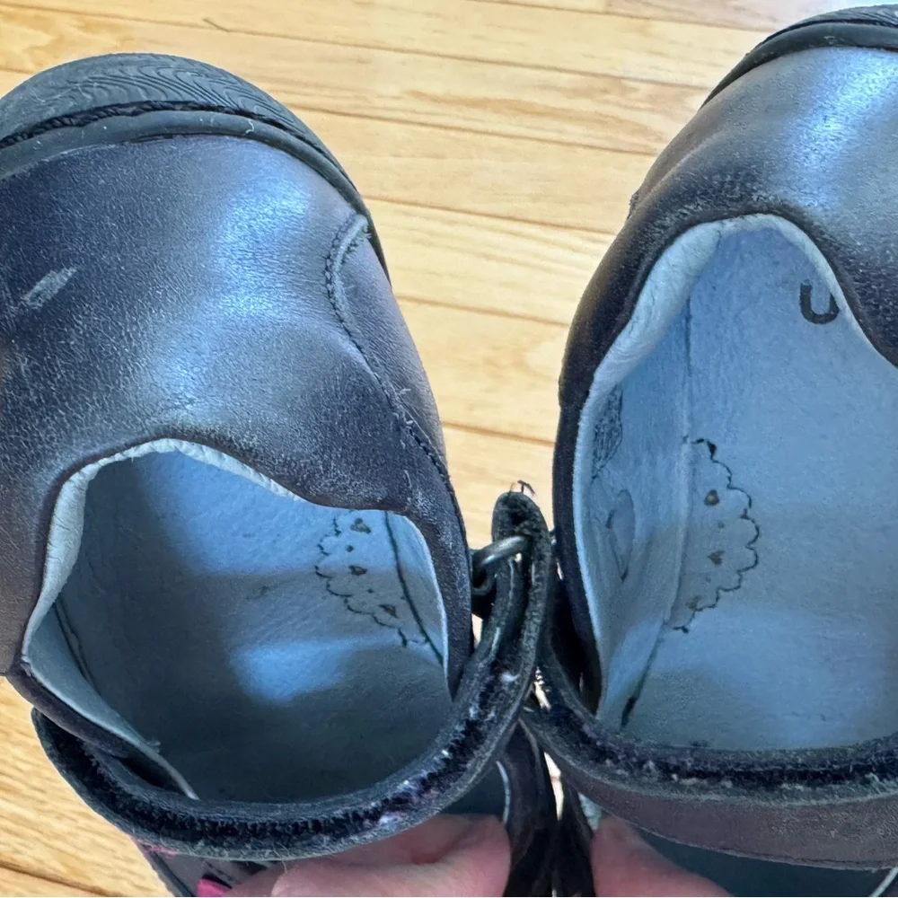 Umi Leather Kids Navy Dress Shoes with Multicolor Butterfly Girls 13 US/EUR 31